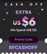 Cash off Extra US$6