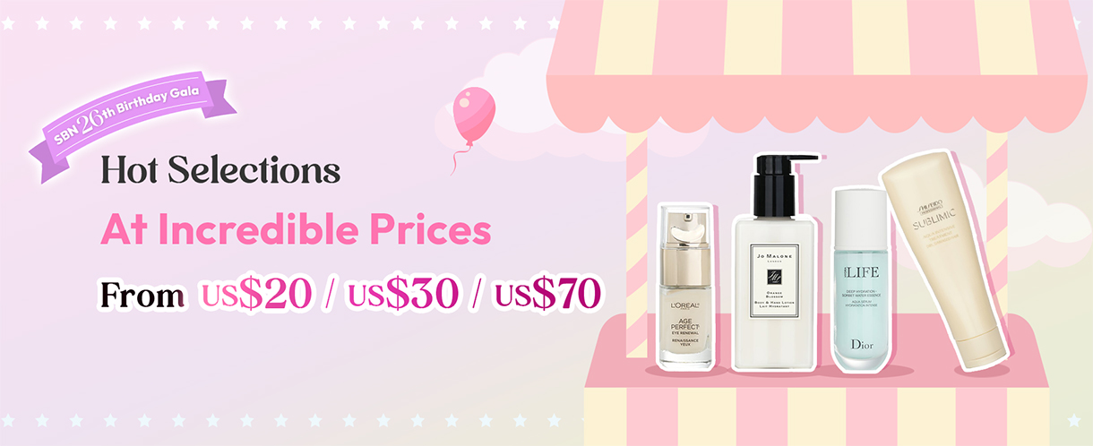 Seize the opportunity to enjoy exclusive offer of incredible fixed prices at SBN 26th Birthday Gala! Stock up on your beauty faves with BIG saving.