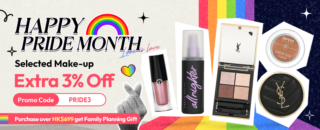 Embrace Your True Colours This Pride Month! Get ready to strut your stuff with our fabulous selection of make-up with Strawberrynet! Enjoy an extra 3% off when you use the promo code 'PRIDE3'. Celebrate diversity and let your beauty shine!