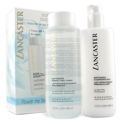 Lancaster Zjemňující duo Softening Duo ( Limitovaná edice ): čisticí mléko 400ml + tonizační pleťová voda 400ml 2pcs