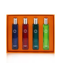 Hermes Colognes Collection Travel Set: Eau D'Orange Verte, Eau De Rhubarbe Ecarlate, Eau De Pamplemousse Rose, Eau De Citron Noir 4x15ml/0.5oz