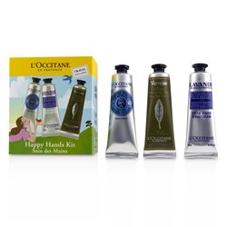 L'Occitane Happy Hands Kit: 2x Shea Butter 30ml + 2x Lavender 30ml + 2x Verbena Cooling Hand Cream Gel 30ml 6x30ml/1oz