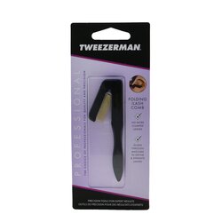 Tweezerman Profesjonalny składany grzebyk do rzęs Professional Folding Ilashcomb - Black