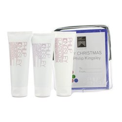 Philip Kingsley Set Pure Silver Jet : Champú75ml + Acondicionador 75ml + Elasticizer 75ml 3pcs