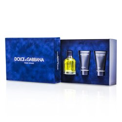 Dolce & Gabbana Pour Homme Coffret: Eau De Toilette Spray 75ml/2.5oz + After Shave Balm 50ml/1.6oz + Shower Gel 50ml/1.6oz 3pcs