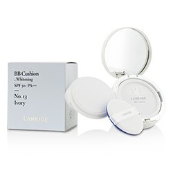 Laneige Podkład typu BBz gąbeczką z filtrem ochronnym SPF50 i dodatkowym wkładem BB Cushion Foundation (wybielający) SPF 50 With Extra Refill - # No. 13 Ivory 2x15g/0.5oz