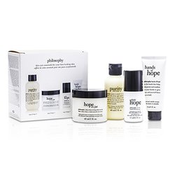 Philosophy Kit Hope for the Best: Tônico 60ml/2oz + Hidratante 60ml/2oz + Creme Para Olhos 15ml/0.5oz + Creme Para Mãos 30ml/1oz 4pcs