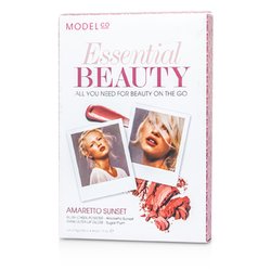ModelCo Essential Beauty (1x Blush Cheek Powder, 1x Shine Ultra Lip Gloss) - Amaretto Sunset 2pcs