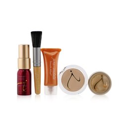 Jane Iredale Startersett (6 stykk): 1xPrimer & Brighter, 1xLøst mineralpudder, 1xMineralfoundation, ... - # Lys 6pcs