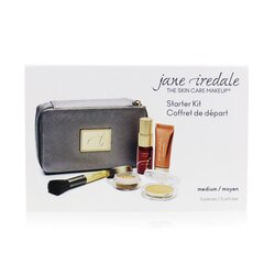 Jane Iredale Starter Kit (6 Pieces): 1xPrimer & Brighter, 1xLoose Mineral Powder, 1xMineral Foundation, ... - # Medium 6pcs