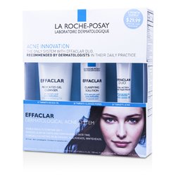 La Roche Posay Effaclar 3 Step System: Gel Cleanser 100ml + Clarifying Solution 100ml + Acne Treament 20ml 02773 3pcs