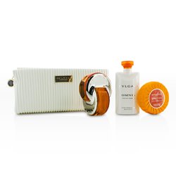 Bvlgari Omnia Indian Garnet Coffret: Eau De Toilette Spray 65ml/2.2oz + Body Lotion 75ml/2.5oz + Soap 75g/2.5oz + Pouch 3pcs+1pouch