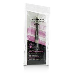 Tweezerman Mini Slant Tweezer - Stainless Steel (Studio Collection) -