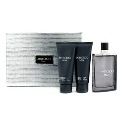 Jimmy Choo مجموعة Man: ماء تواليت سبراي 100مل/3.3 أوقية + بلسم بعد الحلاقة 100مل/3.3 أوقية + جل دش شامل 3pcs
