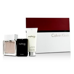 קלווין קליין Euphoria Coffret: Eau De Toilette Spray 100ml/3.4oz + After Shave Balm 100ml/3.4oz + Eau De Toilette 20ml/0.67oz 3pcs