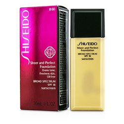Shiseido Sheer & Perfect Foundation SPF 18 - # B60 Natural Deep Beige 30ml/1oz