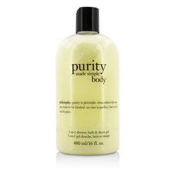 Philosophy Purity Made Simple For Body 3-in-1 Shower, Bath & Shave Gel 480ml/16oz