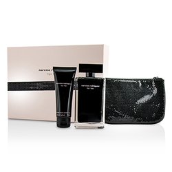 Narciso Rodriguez For Her Coffret: Eau De Toilette Spray 100ml/3.3oz + Body Cream 75ml/2.6oz + Pouch 2pcs+1pouch
