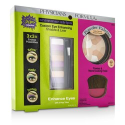 Physicians Formula مجموعة المكياج 8661: 1x ظلال لتحسين بشرة العيون بشرائط لامعة، 1x لوحة بودرة، 1x أداة تطبيق 3pcs