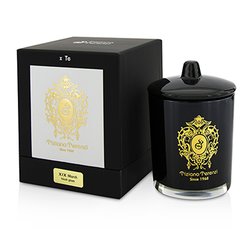 Tiziana Terenzi Glass Candle with Gold Decoration & Wooden Wick - XIX March (svart glass) 170g/6oz