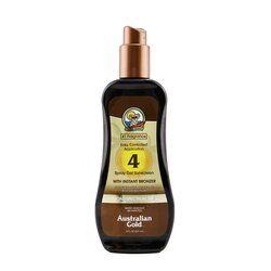 Australian Gold Żel w sprayu do opalania z brązerem Spray Gel Sunscreen Broad Spectrum SPF 4 with Instant Bronzer 237ml/8oz