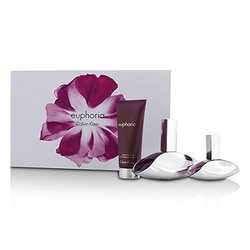 Calvin Klein Euphoria Coffret: Eau De Parfum Spray 100ml/3.4oz + Eau De Parfum Spray 30ml/1oz + Sensual Skin Lotion 100ml/3.4oz 3pcs