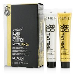 Redken Styling Fashion Collection Metal Fix 08 Metallic Liquid Pomade (For Runway-Ready Silver and Gold Effects) 2x20ml/0.68oz