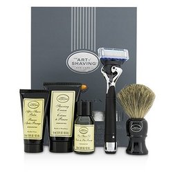 The Art Of Shaving Lexington Collection Power Shave Set: Razor + Brush + Pre Shave Oil + Shaving Cream + After Shave Balm - Without Battery 5pcs