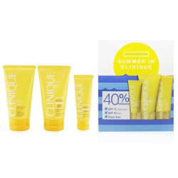 Clinique Summer In Clinique Coffret: Face Cream SPF 40 50ml+ Face/Body Cream SPF 15 150ml + After Sun Rescue Balm With Aloe 150ml 4pcs