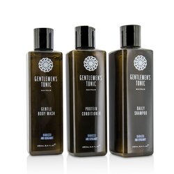 Gentlemen's Tonic Shower Gift Set: Gentle Body Wash 250ml + Daily Shampoo 250ml + Protein Conditioner 250ml 3pcs