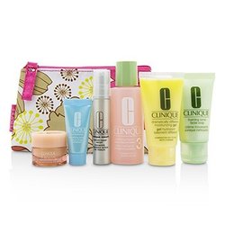 Clinique Travel Set: Facial Soap 30ml+Lotion 3 60ml+DDMG 30ml+Smart Serum 10ml+Turnaround Serum 7ml+All About Eyes 7ml+Bag 6pcs+1bag