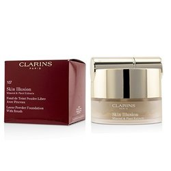 Clarins Skin Illusion Mineral & Plant Extracts Loose Powder Foundation (With Brush) (New Packaging) - # 107 Beige 13g/0.4oz