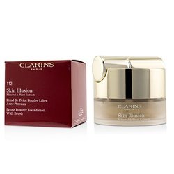 Clarins Skin Illusion Mineral & Plant Extracts Loose Powder Foundation (With Brush) (New Packaging) - # 112 Amber 13g/0.4oz