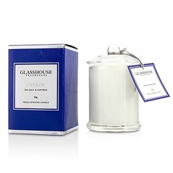 Glasshouse شمع معطر ثلاثي - Cyprus (أملاح البحر والزعفران) 60g