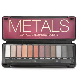 BYS Paleta de Sombra de Ojos (12x Sombras de Ojos, 2x Aplicador) - Metals 12g/0.42oz