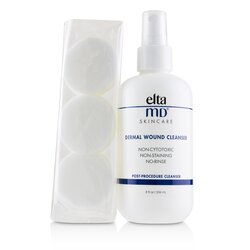 EltaMD Dermal Wound Limpiador (con 21 Almohadillas Cosméticas Sin Pelusa) 236ml/8oz