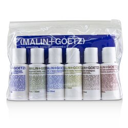 MALIN+GOETZ 1oz. Essentials Kit: Graprfuit Cleanser+Face Moisturizer+Body Wash+Body Moisturizer+Shampoo+Conditioner 6pcs