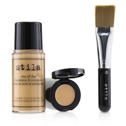 Stila Stay All Day Foundation, Concealer & Brush Kit - # 6 Tone 2pcs