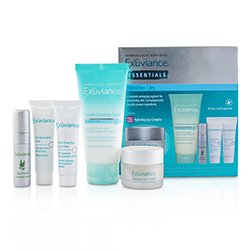 Exuviance Essentials Kit (Normal/ Combination): Cleansing Gel + Eye Complex + Masque + Evening Complex + Perfect 10 Serum (Box Slightly Damaged) 5pcs