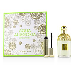Guerlain Zestaw Aqua Allegoria Limon Verde Coffret: Eau De Toilette Spray 125ml/4.2oz + Cils D'Enfer Maxi Lash Volume Creating-Curl Sculpting Mascara 01 Noir 8.5ml/0.28oz 2pcs