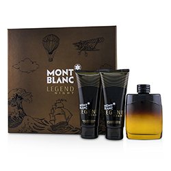 Montblanc مجموعة Legend Night: أو دو برفوم سبراي 100مل/3.3 اوقية + بلسم بعد الحلاقة 100مل/3.3 أوقية + جل دش شامل 100مل/3.3 أوقية 3pcs