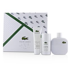 Lacoste مجموعة Eau De Lacoste L.12.12 Blanc: ماء تواليت سبراي 100مل/3.3 أوقية + إصبع مزيل تعرق 75مل/2.4 أوقية + جل دش 50مل/1.6 أوقية 3pcs
