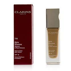 Clarins Skin Illusion Natural Radiance Foundation SPF 10 - # 114 Cappuccino (Box Slightly Damaged) 30ml/1.1oz