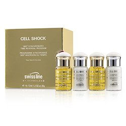 Swissline Cell Shock 360 Programa Reversador de Tiempo Sincronizado (Para Rostro & Cuello) 4x12ml