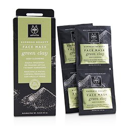 Apivita Express Beauty Face Mask with Green Clay (Deep Cleansing) - Box Slightly Damaged 6x(2x8ml)
