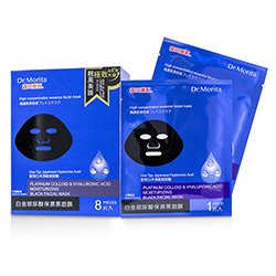 Dr. Morita Platinum Colloid & Hyaluronic Acid Увлажняющая Черная Маска для Лица 8pcs