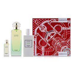Hermes Un Jardin Sur Le Nil Coffret: Eau De Toilette Spray 100ml/3.3oz + Moisturizing Body Lotion 80ml/2.7oz + Eau De Toilette 7.5ml/0.25oz 3pcs