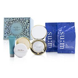 SU:M37 Water Full CC Cushion Perfect Finish SPF50 Holiday Edition - # 01 : (1x Cushion, 2x Refill, 1x Primer) 3pcs