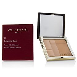 קלרינס Bronzing Duo Mineral Powder Compact קומפקט צמד פודרה ברונזר - # 02 Medium 10g/0.35oz