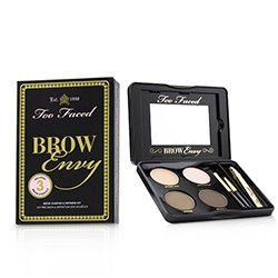Too Faced Brow Envy Shaping & Defining Kit : (1x Setting Wax, 1x Highlighter, 2x Brow Powders, 1x Tweezer, 1x Angled Brush, 1x Spooley) 3.6g/0.12oz